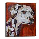 tableau dalmatien fond rouge