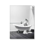 Wild Animal Bathtub Black White Art Prints Panda Whale 