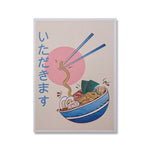 Affiche ramen et rond rose