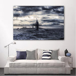 tableau sous marin en noir et blanc
