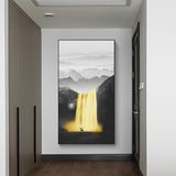 tableau cascade en or