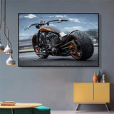 Cool Motorcycle Heavy Locomotive Prints Autocycle Posters 