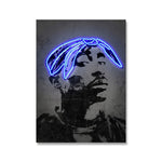 tableau Travis Scott cheveux bleus