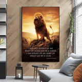 tableau affiche de film avec un lion
