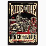 Born To Ride Poster Motorcycle Tin Signs Retro Metal Sign 