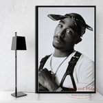 tableau Tupac Shakur sur fond noir