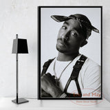 tableau Tupac Shakur sur fond noir