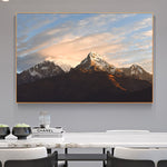 tableau photo montagne et nuages