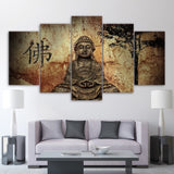 tableau statue de bouddha en or