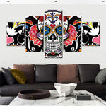 tableau skull mexicain