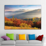 tableau foret dans la brume