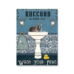 Affiche vintage lavabo