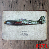Red 1 Stinky Messerschmitt Fighter Vintage Tin Signs World 