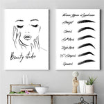 Affiche sourcils femme fond blanc