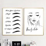 Affiche sourcils fond blanc