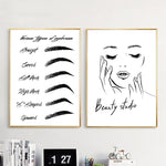 Affiche sourcils femme fond blanc