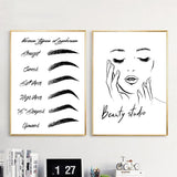 Affiche sourcils femme fond blanc