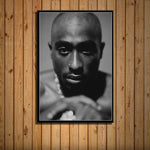 tableau Tupac Shakur sur fond noir