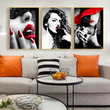 Tableau classique femme noir et blanc