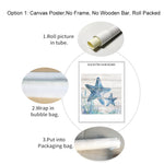 Ocean Nursery Wall Art Canvas Painting Blue Sea Life 