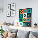 tableau pleins de vinyle coloré