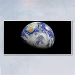 tableau photo de la terre dans l’espace