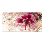 tableau peinture abstraite fleur rose