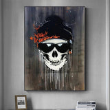 tableau coloré tête de mort