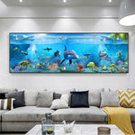 tableau réaliste aquarium