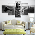 tableau vintage photo chanteur noir et blanc