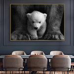 tableau bébé ours blanc