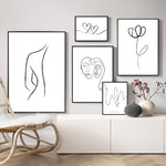 tableau deux visage abstrait