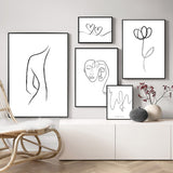 tableau deux visage abstrait