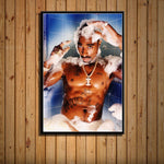 tableau Tupac Shakur sur fond noir