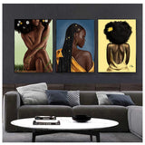 cadre femme africaine fond bleu