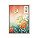 Affiche vintage fleurs japonaises