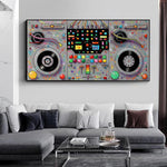 tableau platine de dj grise