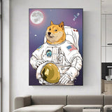 affiche espace 1 pièce Chien astronaute
