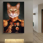 Tableau chat Costume militaire