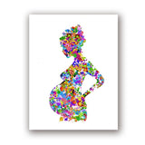 Cadre femme enceinte multicolore