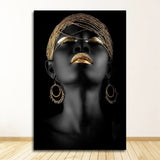 Wall Art Picture for living room Contemplator Black African 