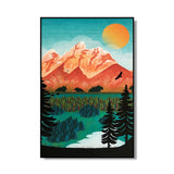 tableau peinture abstraite d’une rivière