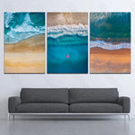 tableau plage vu du dessus