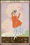 Affiche vintage vogue femme jardinière