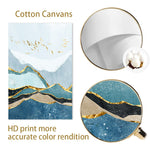 tableau peinture montagne bleue