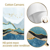 tableau peinture montagne bleue