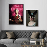 Affiche femme funny rabit