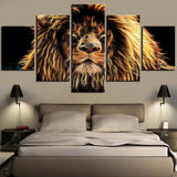 tableau lion visage mystique