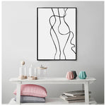 tableau ligne dessins femme