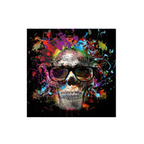 tableau skull multicolore